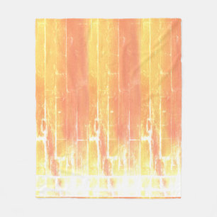 Rustikales Boho Lässig Summer Yellow Peach Muster Fleecedecke