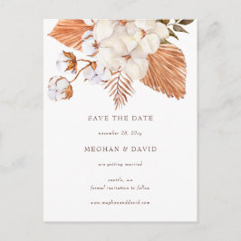 Rustikales Boho Pampas Grass Wüste Save the Date Ankündigungspostkarte