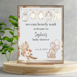 Rustikales Boho Pampas wir können frühzeitig warte Poster