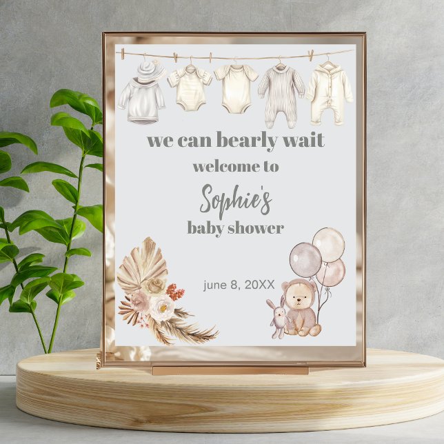 Rustikales Boho Pampas wir können frühzeitig warte Poster (Von Creator hochgeladen)