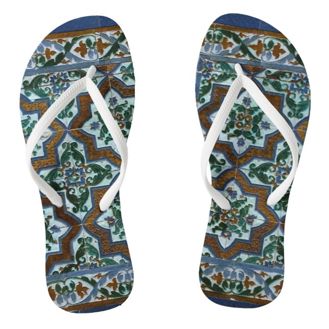 Rustikales Boho Pattern Flip Flops (Fußbett)
