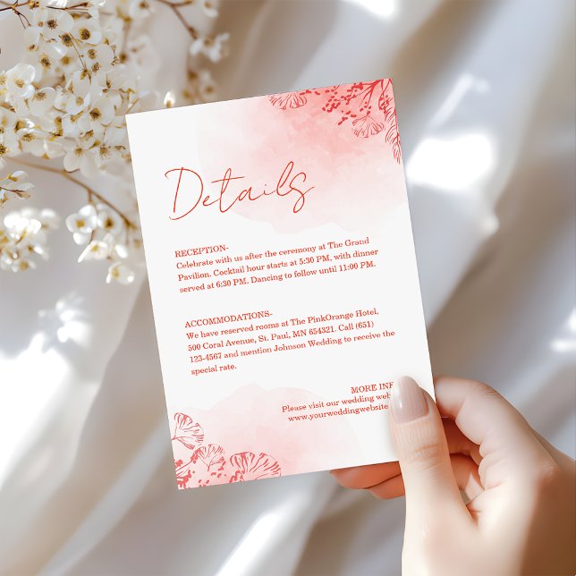 Rustikales Boho Wassercolor Foliage Terracotta Wed Begleitkarte (Von Creator hochgeladen)