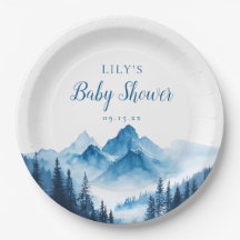 Rustikales Boho Wasserfarbengebirge Kinderdusche