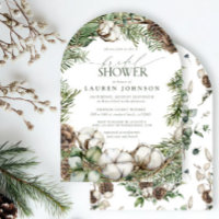 Rustikales Boho Winter Greenery Pinecone Brautpart