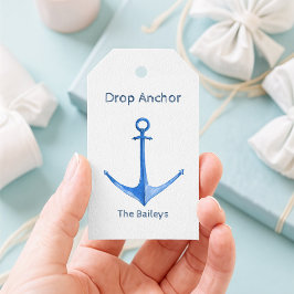Rustikales Bootsanker Geschenk-Anhänger Geschenkanhänger