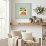 Rustikales botanisches Foto Leinwanddruck<br><div class="desc">Schönes,  stilvolles,  rustikales Design Grünes botanisches Foto mit Blumenrahmen Leinwand drucken</div>