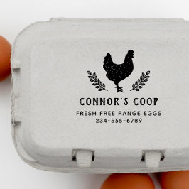 Rustikales botanisches Hühnereier Gummistempel