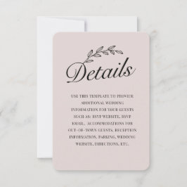 Rustikales Botanisches Leaf Hand Script UAWG Einladung