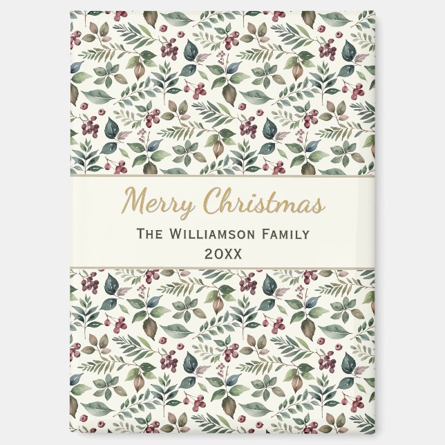 Rustikales botanisches Merina Custom Magnet (Vorderseite)