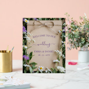Rustikales botanisches Willkommensschild für eine  Acrylschild
