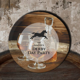 Rustikales Bourbon Derby Pferderennen Pappteller