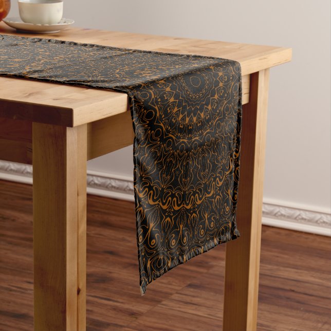 Rustikales Braun Mandala mit Western Charm Großer Tischläufer (Beispiel)