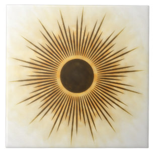 Rüstikales braunes Gold-Sonnenstrahl-Kunstfliese Fliese