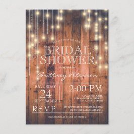 Rustikales Braunholz | BRAUTPARTY Einladung