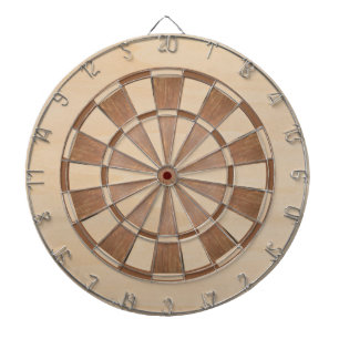 Rustikales Braunholz Classic Dartscheibe
