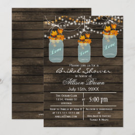 Rustikales Brautparty aus Barnholz Einladung