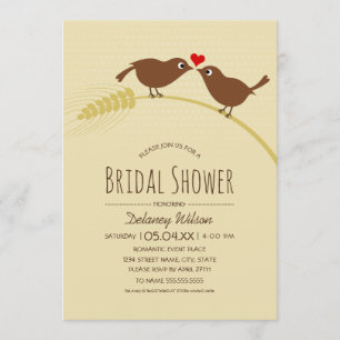 Rustikales Brautparty  Country Love Birds Template Einladung