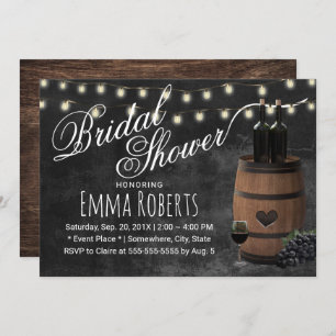 Rustikales Brautparty Einladung