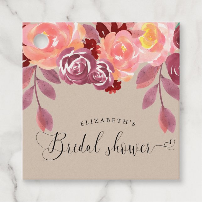 rustikales Brautparty Geschenkanhänger (Vorderseite)