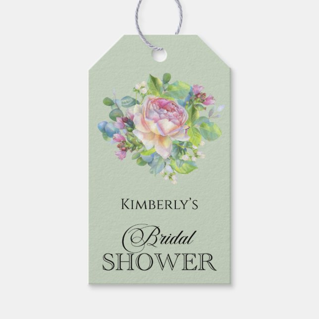 Rustikales Brautparty Geschenkanhänger (Vorderseite)