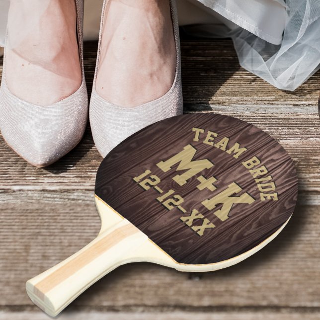 Rustikales Brautparty Hochzeitspong Paddel Tischtennis Schläger (Von Creator hochgeladen)