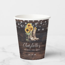 Rustikales Brautparty Pappbecher