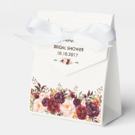 Rustikales Brautparty Pink Marsala Gefallen Box Geschenkschachtel