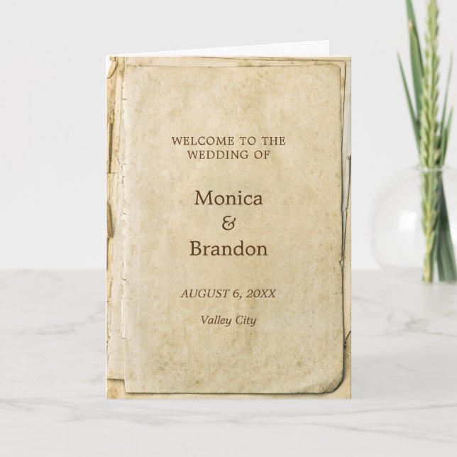 Rustikales Brautprogramm Programm (Vorderseite)