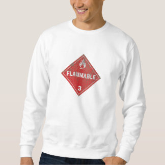 Rustikales brennbares Warnzeichen Sweatshirt