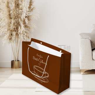 Rustikales Brown Coffee Brautparty Gefallen Gesche Große Geschenktüte