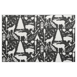 Rustikales Buffalo Deer Arrows wolf Woodland Muste Stoff
