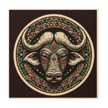 Rustikales Buffalo Holzwall Art