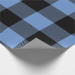 Rustikales Buffalo Kariert Blue Black Geschenkpapier