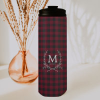 Rustikales Buffalo Kariert Tartan Monogram