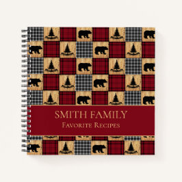 Rustikales Buffalo Karo Rotes Rotes Rezept Notizbuch