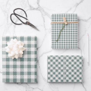 Rustikales Büffel-Karo-Schottenmuster Geschenkpapier Set