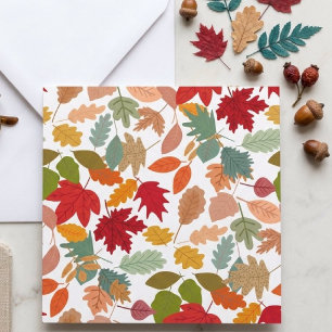Rustikales buntes Herbstlaub nahtloses Muster Karte