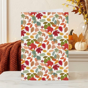 Rustikales buntes Herbstlaub nahtloses Muster Karte