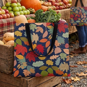 Rustikales buntes Herbstlaub nahtloses Muster Tasche