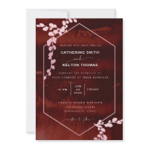 Rustikales Burgund Pink Geometric Floral Wedding I