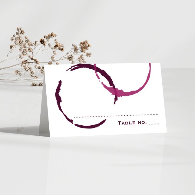 Rustikales Burgund Weinfest Hochzeit Platzkarte (Von Creator hochgeladen)