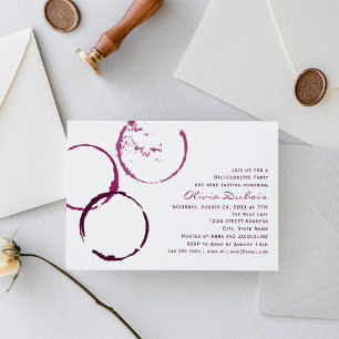 Rustikales Burgund Weinstock Hochzeit Bachelorette Einladung
