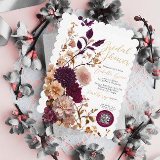 Rustikales Burgundy & Blush Wildblume Brautparty