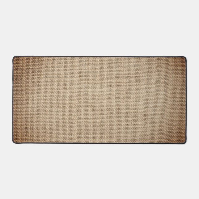 Rustikales Burlap-Bild Schreibtischunterlage (Vorderseite)