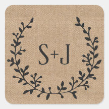 Rustikales Burlap Elegantes Black Wreath Wedding S