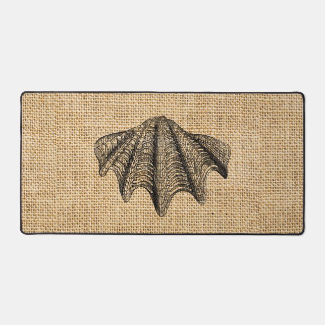 Rustikales Burlap-Foto-Image - Ähnliches Design Schreibtischunterlage (Vorderseite)