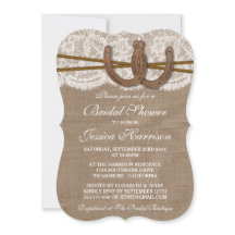 Rustikales Burlap & Lace Horseshoe Brautparty