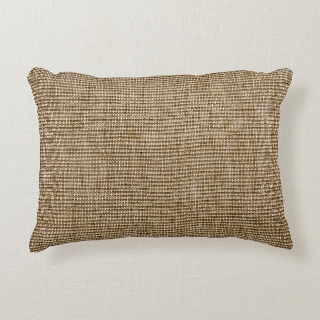 Rustikales Burlap Nature Pattern Accent Pillow - E Dekokissen (Vorderseite)