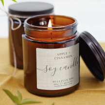 Rustikales Burlap Soy Candle Label
