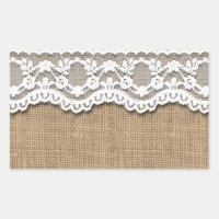 Rustikales Burlap und Lace